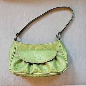 Top handle lime green textured handbag.  In great condition.